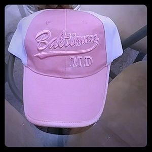 Pink Baltimore hat